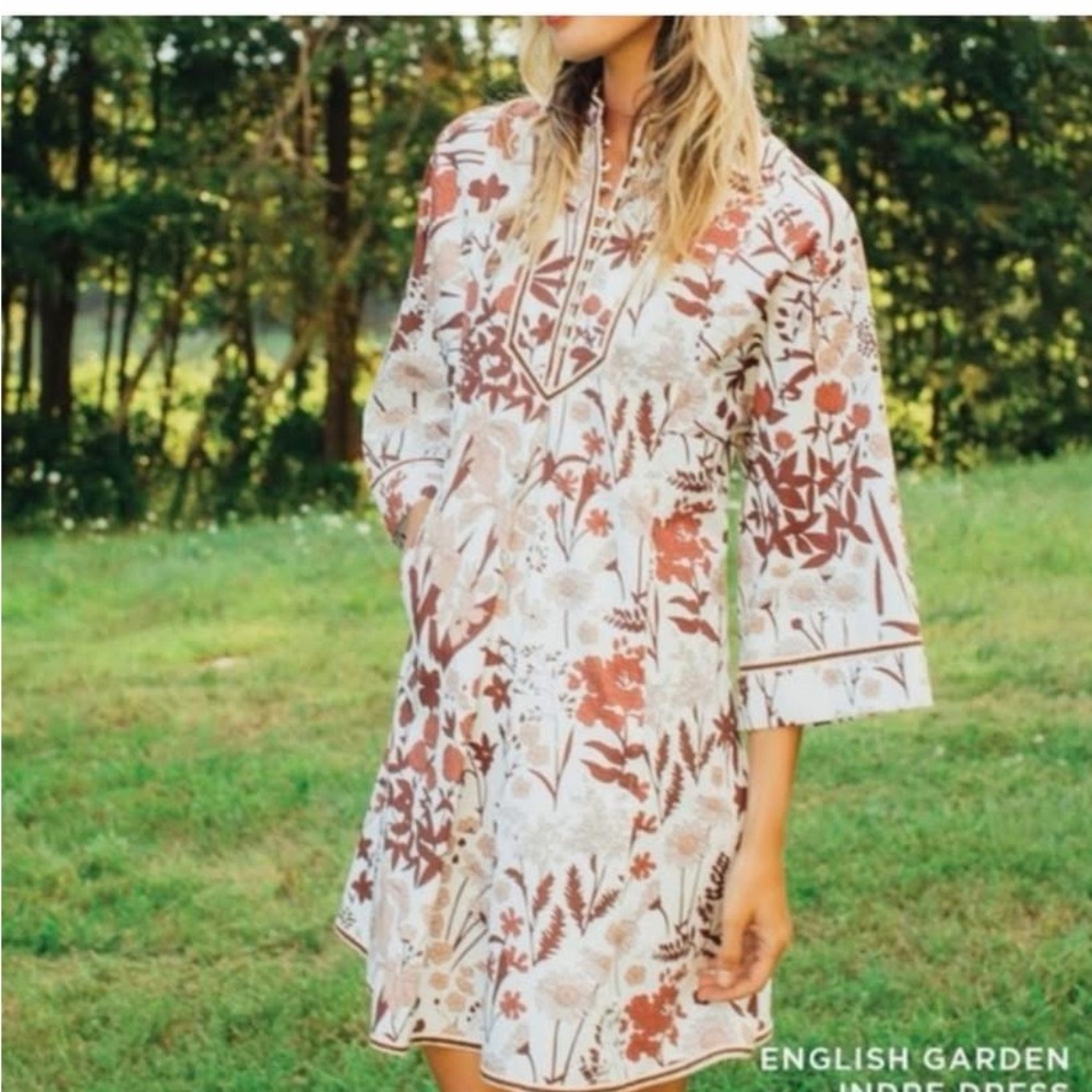 EEUC Tuckernuck Wildflower English Garden Indre Dress, size Large